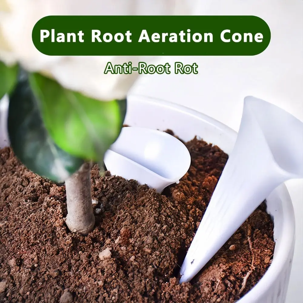 1pc Plastic Plant Root Aeration Cone Anti-Root Rot Breathable Flower Pot Ventilation Cone Plant Watering Device Flower Pots