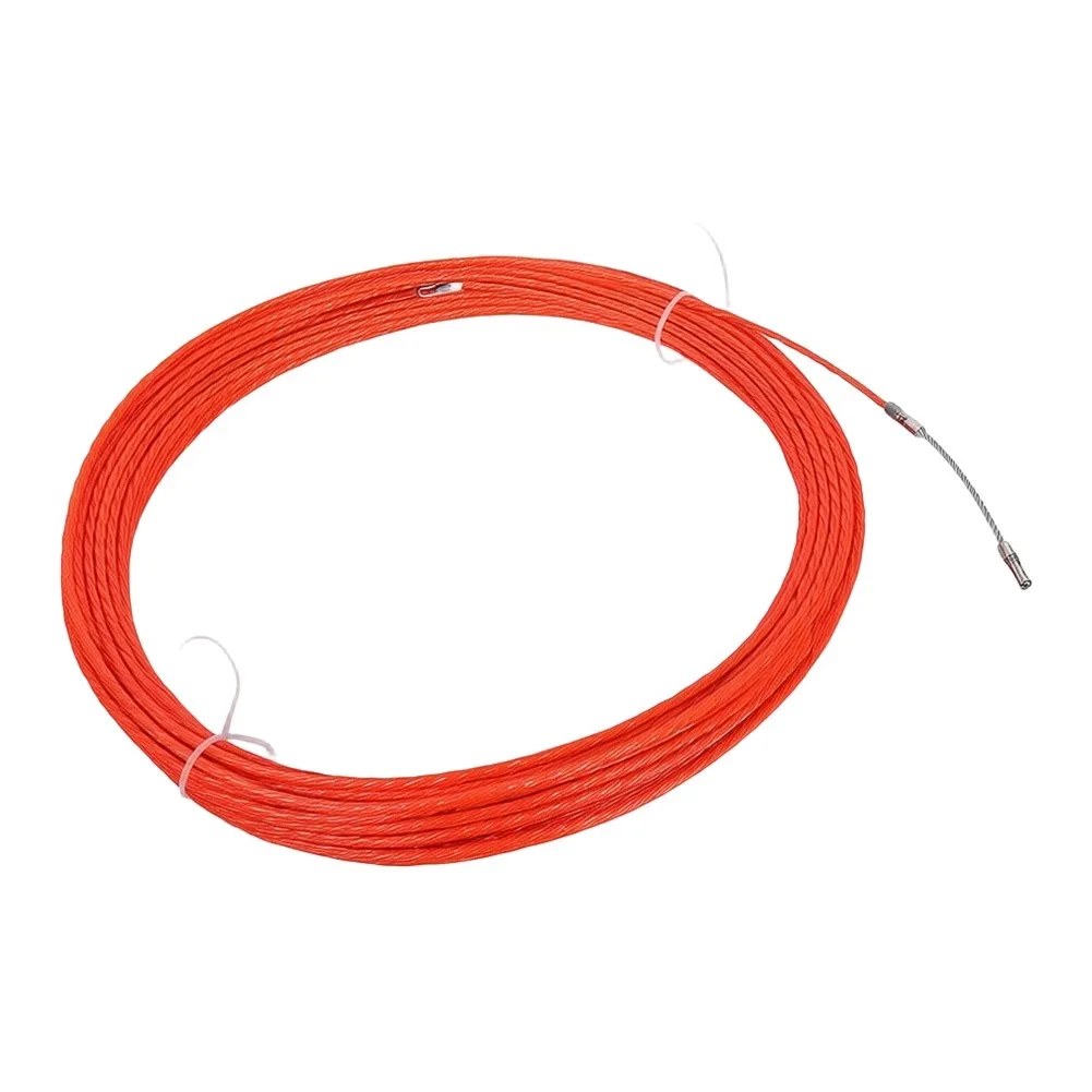 for Red Electrician Fish Tape Polyester Fish Tape High-strength Polyester Galvanized Steel Tip Dual Guide Springs For Wall
