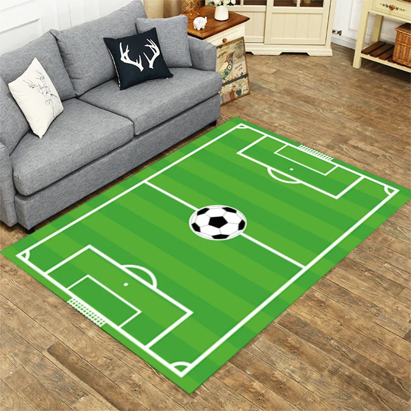 VIKAMA Inside Football Field Game Carpet Living Room Large Area Dirt Resistant Room Sofa Coffee Table Sports Floor Mat