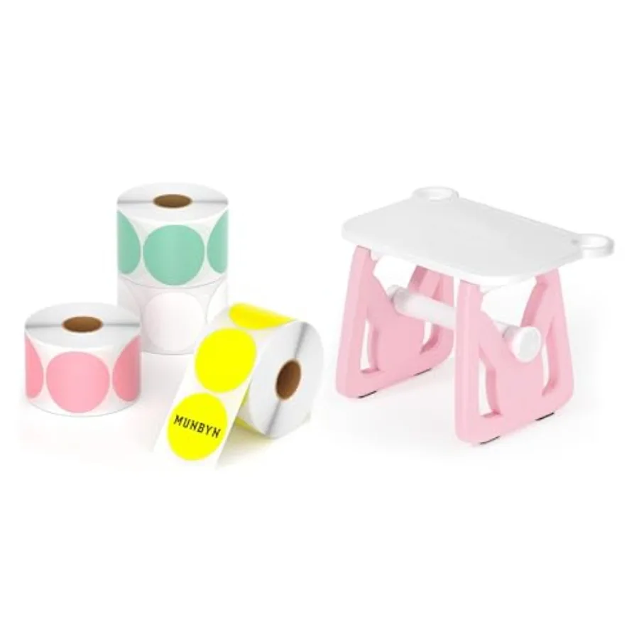 

2 Inch Color Circle Thermal Sticker Label+Label Holder for Rolls and Fanfold Labels