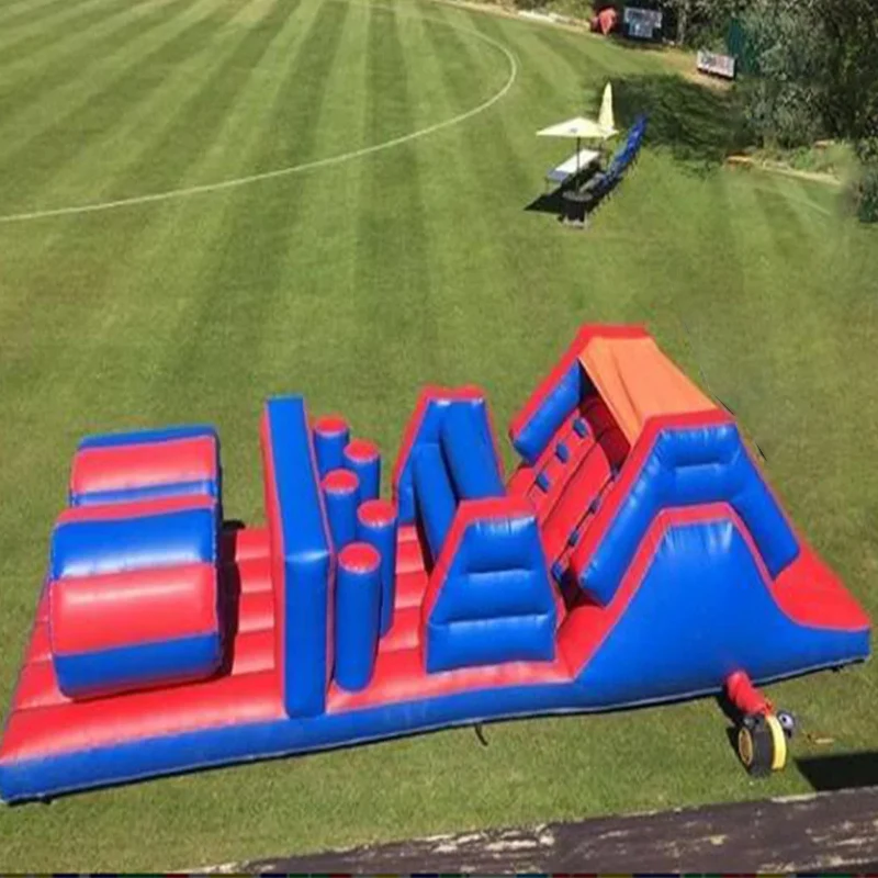 

Factory Customized Commercial use Inflatable Obstacle Course with Slide with CE blower/Inflatable Fun City