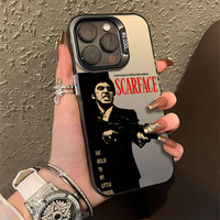 Scarface 1983 Film Al Pacino Movie Phone Case For iPhone 14 15Plus 16 Pro Max 11 12 13 Luxury Laser Tony Montana Hard Cover Bag