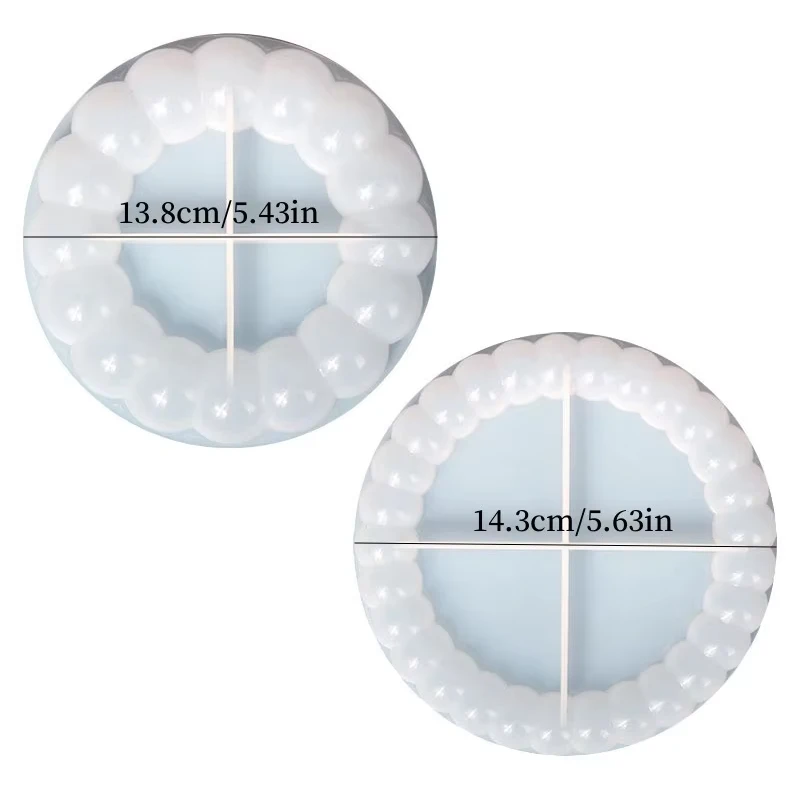 Diy Round Bubble Tray Coaster Silicone Mold Suitable For Diy Resin Jewelry Storage Tray, Plaster Tray, Home Decor Handicraft view 2