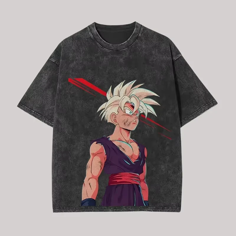 

Футболка унисекс Dragon Ball Anime Harajuku в стиле ретро, хлопковая, оверсайз, с коротким рукавом, для мужчин и женщин, в стиле хип-хоп, уличная одежда, Y2K
