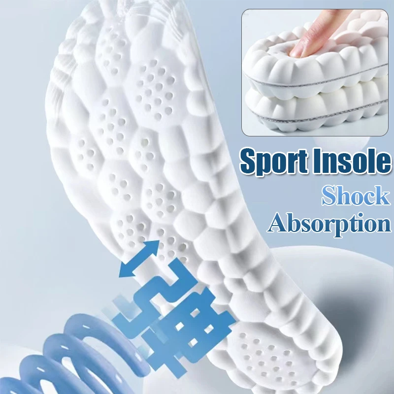 

Мягкие Спортивные Дышащие стельки 4D, Удобные стельки для бега для мужчин, женщин, мужчин, стельки с поддержкой свода стопы, ортопедические вставки из пены с памятью, стельки