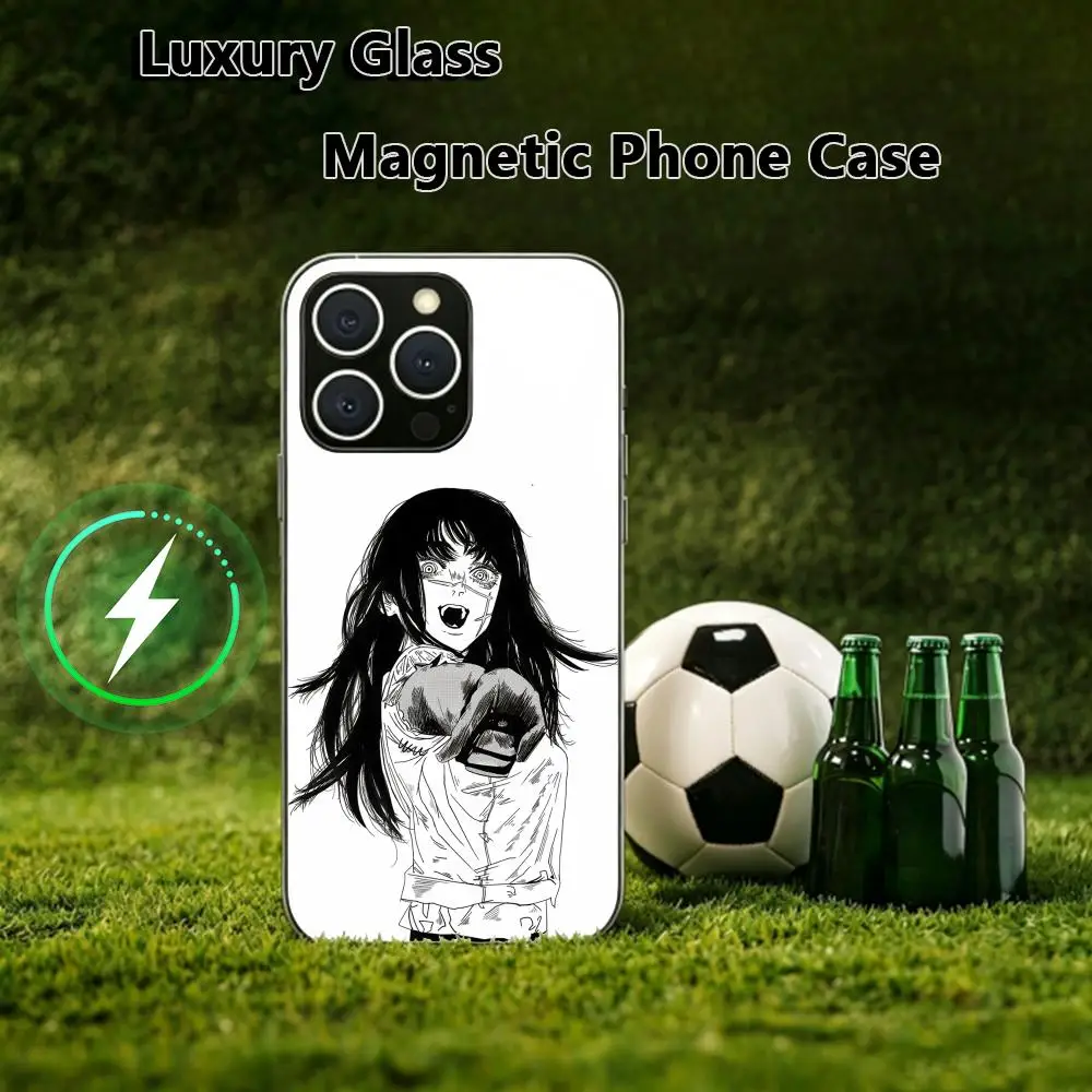 Animation War Devil Asa Mitaka Phone Case For iPhone17 Air 16 e 15 14 13 12 11 Plus Mini Pro Max Glass Magnetic Case