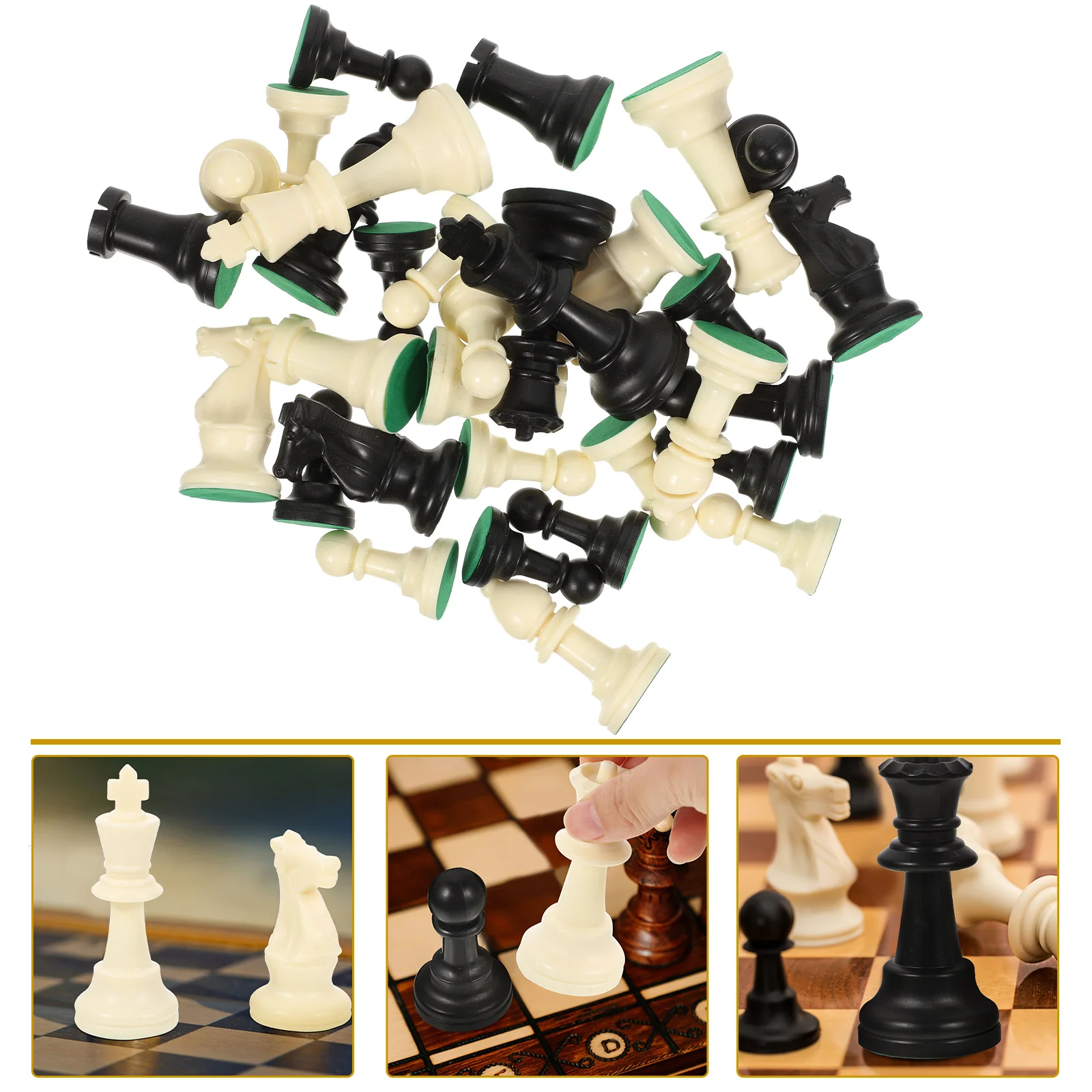 1 مجموعة قطع الشطرنج البلاستيكية استبدال مجموعة الشطرنج الدولي للعبة مجلس ضوء مدمج السفر ودية الرياضيات أداة التدريس #1