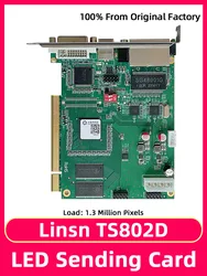 Linsn TS802D Полноцветная видеостена HUB75 Светодиодная панель Светящийся знак Отправка карты Светодиодный экран Пиксельный дисплей Материнская плата DVI