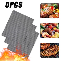 Non-stick Barbecue Mesh Mat Reusable Heat Resistance BBQ Baking Net Pad Kitchen Cooking Smoker