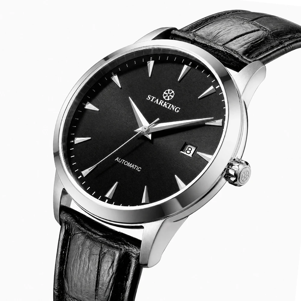 

STARKING Automatic Mechanical Watch Business Sport Waterproof Sapphire Men's Wristwatch Stainless Steel Watch with Date Display