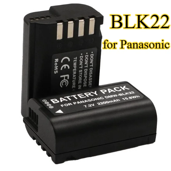 

2200mAh BLK22 Battery Replacement for Panasonic DC-S5/S5K/GK/GH5II Mirrorless Cameras Compatible with DMW-BLK22 High Capacity