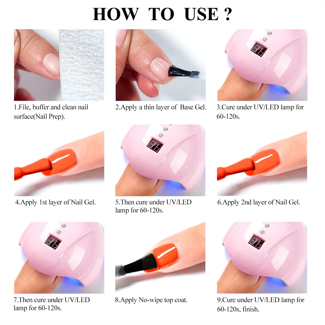 7-teiliges Set 10ml Einfarbiges UV-Gel Nagellack Set Macaron Nude Weinblau Lila Abziehbarer Maniküre-Gel DIY Salon Nagelkunst Zubehör – Detail 9