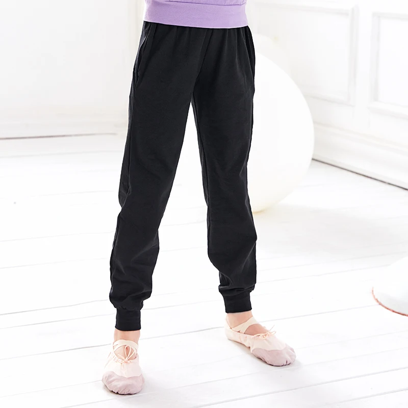 Kinder-Tanzhose, Ballett-Kleinkind-Leggings, schwarze Pull-on-Jogginghose für Mädchen und Jungen, Yoga-Übungshose