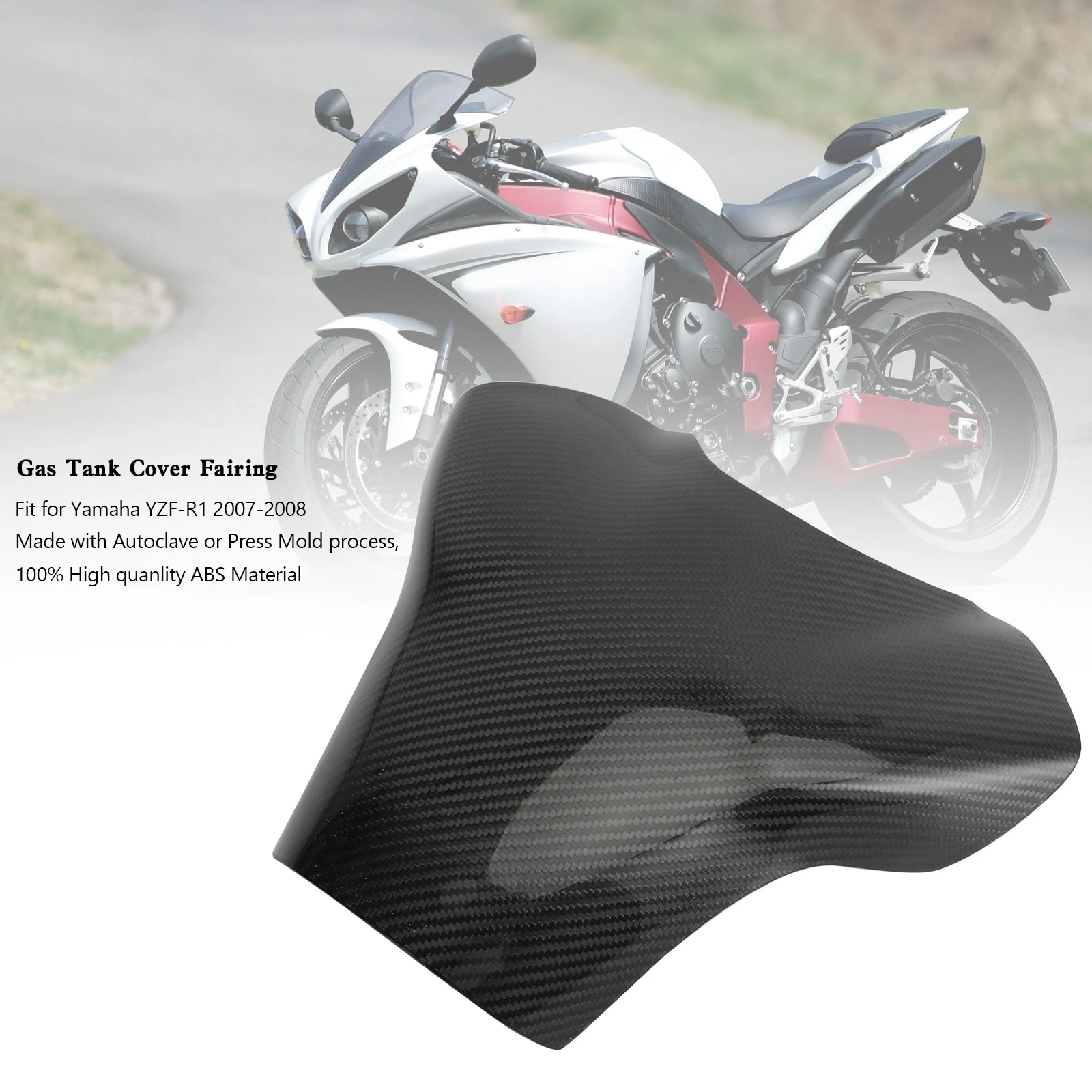 

Защитная панель обтекателя бензобака Topteng для Yamaha YZF-R1 2007-2008 Carbon