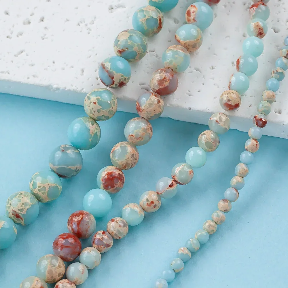 [Shoushan Stone] 4-10mm New Chinese Natural Bead Bracelet Necklace Bead DIY Accessories Material  20pcs