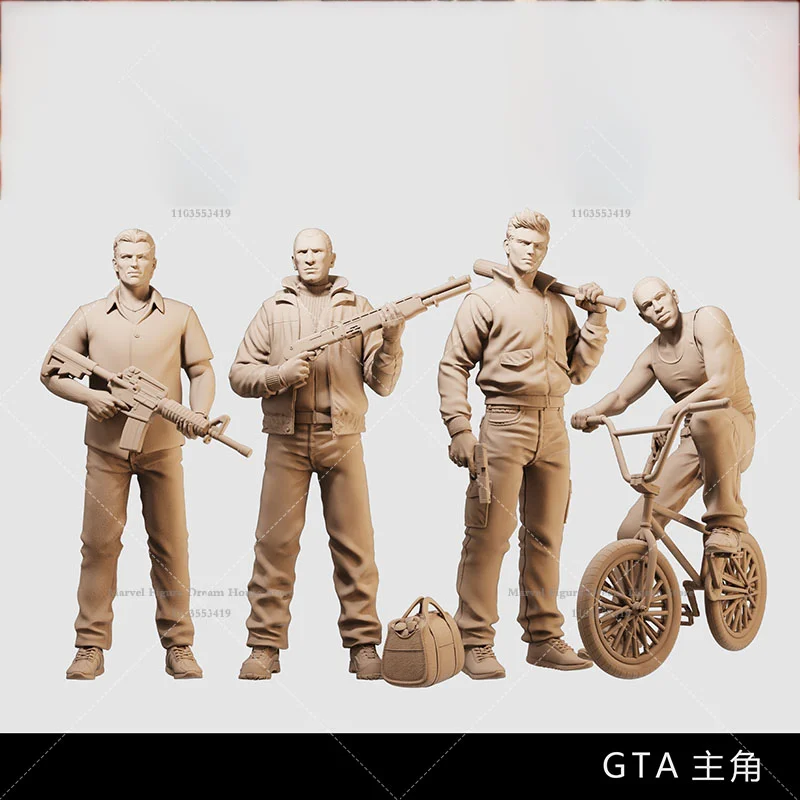 

1/64 масштаб 1/43 миниатюрная сцена микро куклы Gang Street Culture Gangster Tommy Thief Carr белая мини-фигурка модель без цоколя