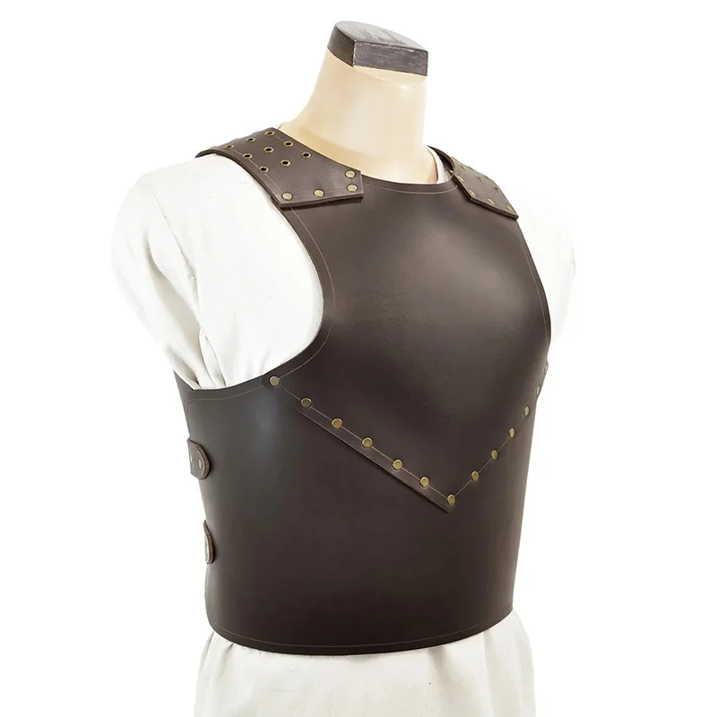 Cosplay Medieval Samurai Halloween Carnival PU Leather Stage Costume Armor Party Props Adjustable