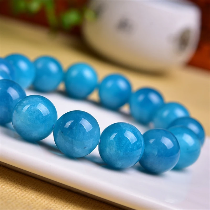 Natural Clear Amazonite Bracelet Handmade Crystal Quartz Jewelry Stretch Bangle Children Birthday Gift 1PCS 8/10MM