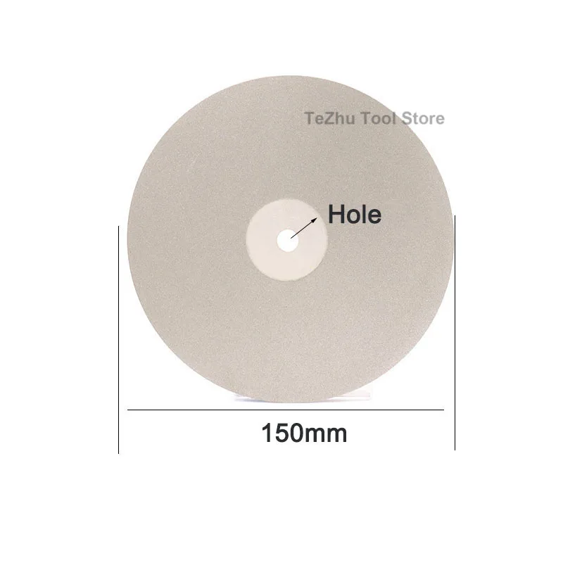 

Плоский круглый диск с алмазным покрытием, 1 шт., 6 дюймов, 150 мм, шлифовальный круг для ювелирных изделий, алмазный шлифовальный диск, шлифовальный лист, песочный лоток