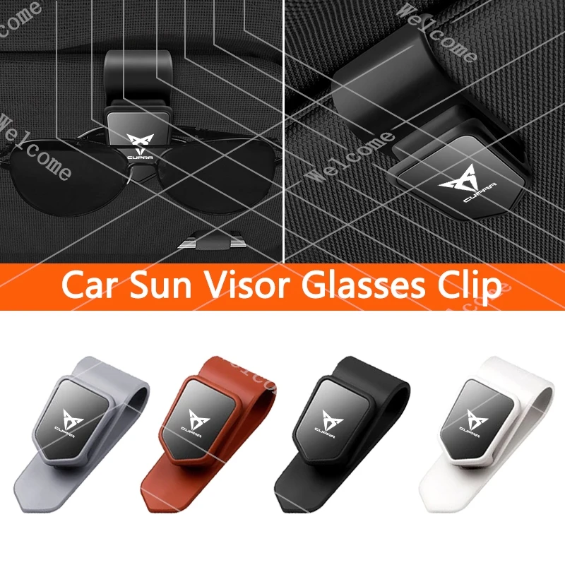 New Car Sun Visor Glasses Holder Sunglasses Case Eyeglasses Clip For Seat Cupra Ateca Born Leon IBIZA Raval Formentor valve core