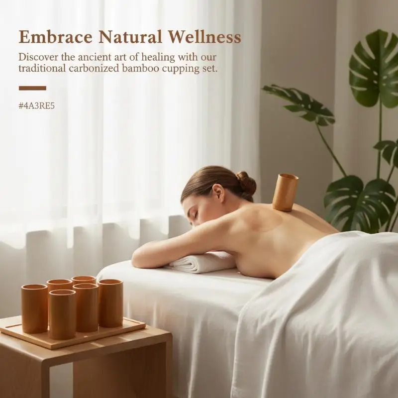 Traditional Chinese Carbonized Bamboo Fire Cupping Body Massage For Health And Wellness For Personal/Home Use
