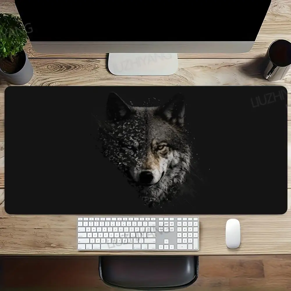 

Handsome Wolf Mouse Pad Large Computer Accessories Office Game Table Mats Rubber Anti-slip Gaming Keyboard Mousepads Desk Pads