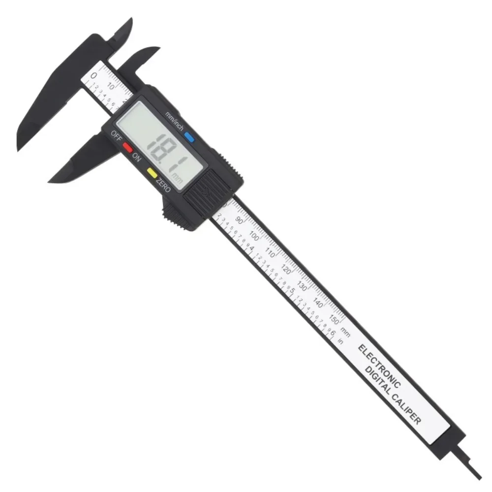 Electronic Digital Caliper คาร์บอนไฟเบอร์ Vernier Caliper Gauge ไมโครมิเตอร์วัดเครื่องมือไม้บรรทัดดิจิตอล 150 มม