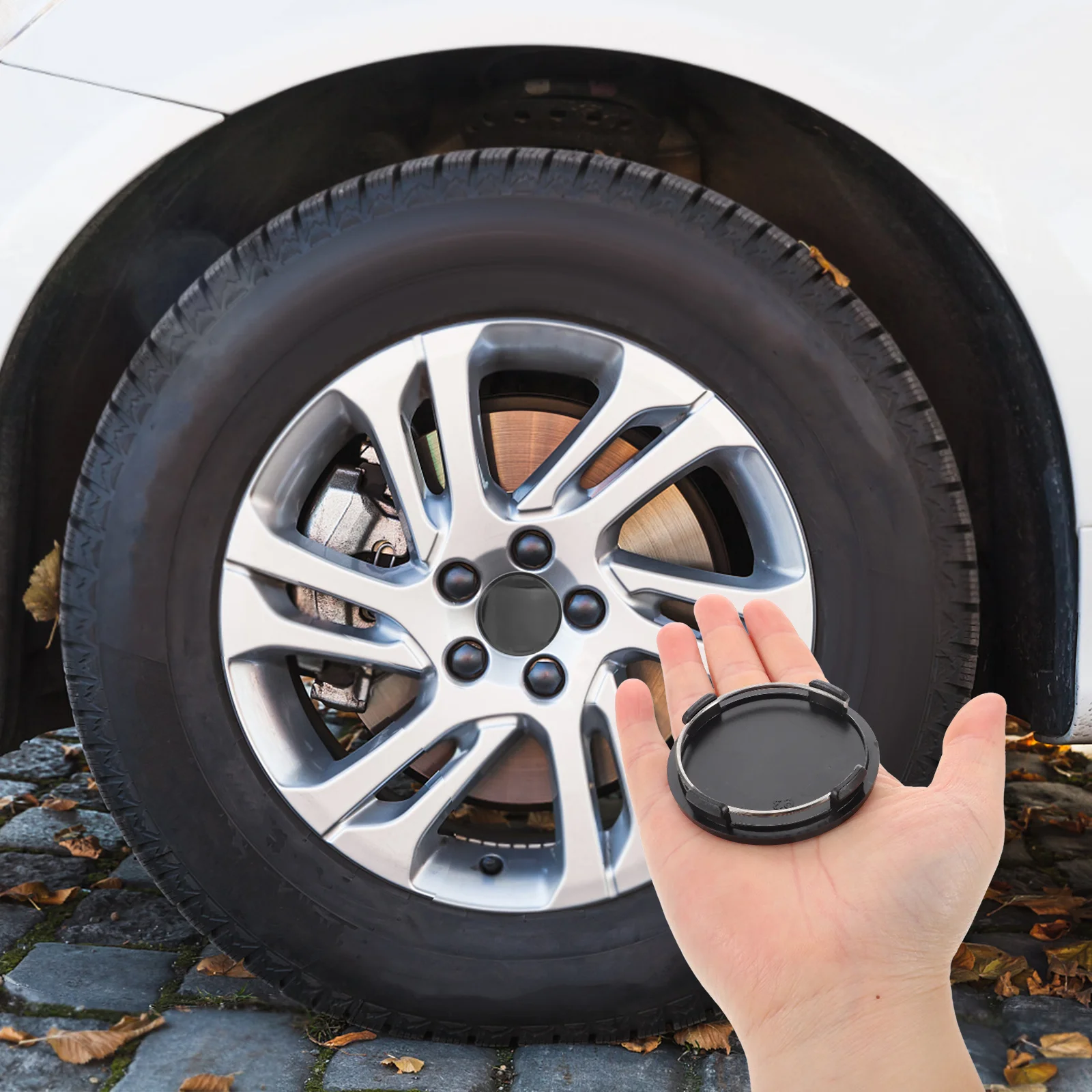 

2Pcs Wheel Center Hubcaps 63mm Black Universal Car Rim Cover Replacement Vehicle Hub Cap Car Tuning Accessories