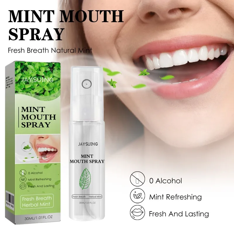 MINT MOUTH SPRAY 휴대용 구강 청정제, 구강 세척 스프레이, 구강 냄새 제거, 구강 관리 제품 