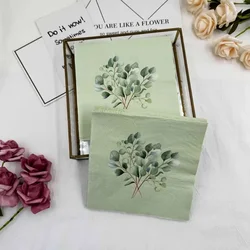 20pcs/P 33*33cm 2-Ply Colourful Printed Napkins Flower Wedding Special Wine Glass Flower Paper Party Disposable Paper Placemats