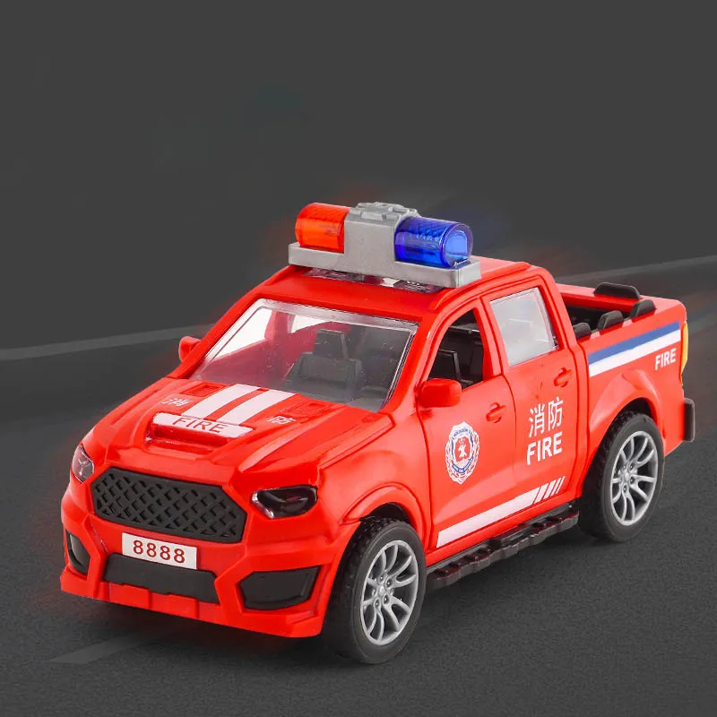 Camión de policía simulado, Mini vehículo de juguete extraíble, modelo educativo para niños, camión de policía, coche de inercia para regalo