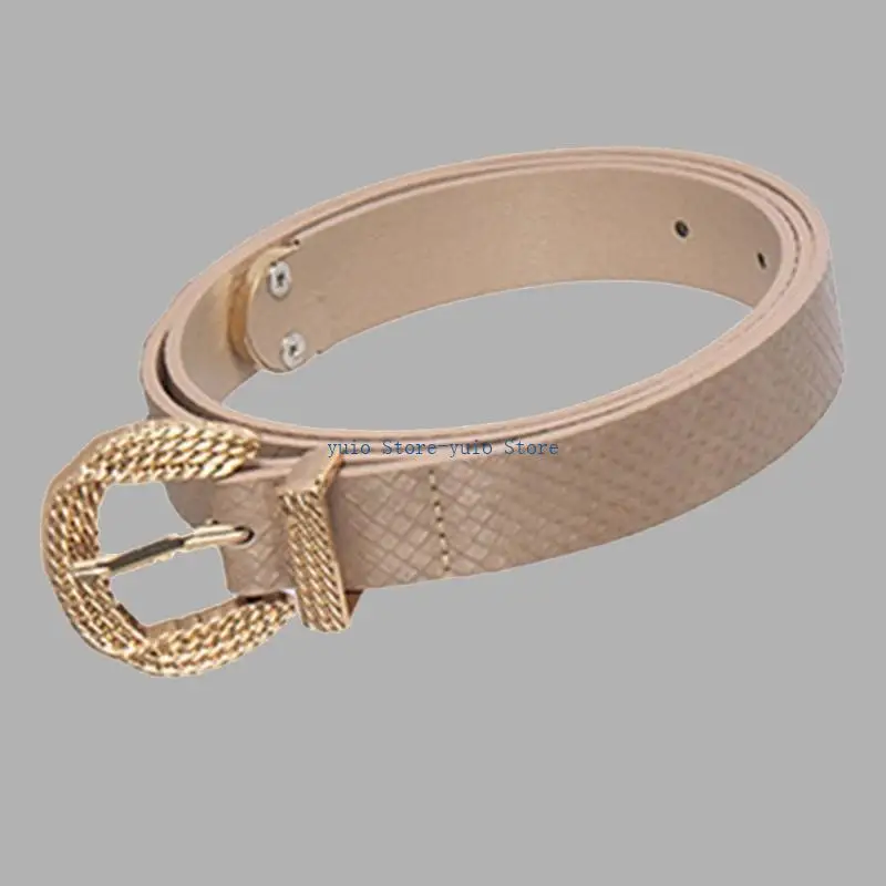X7XB Elegant PU Belt Women Waistband Casual Wear Narrow Waist Belt for Dress Shorts