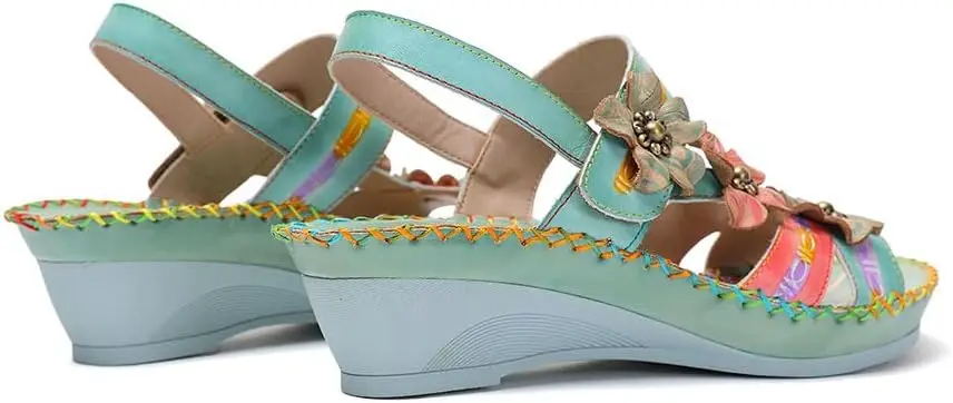 

Leather Sandals,Women Slide Bohemian Flat Heels Slide Sandals Summer Beach Sandals Women Dressy Shoes Open Toe Flip Flops