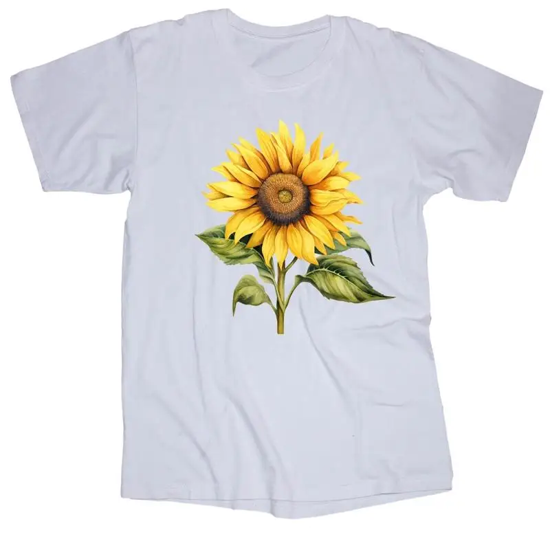 

Белая футболка с подсолнухом Happy Sunshine Bees Butterflies