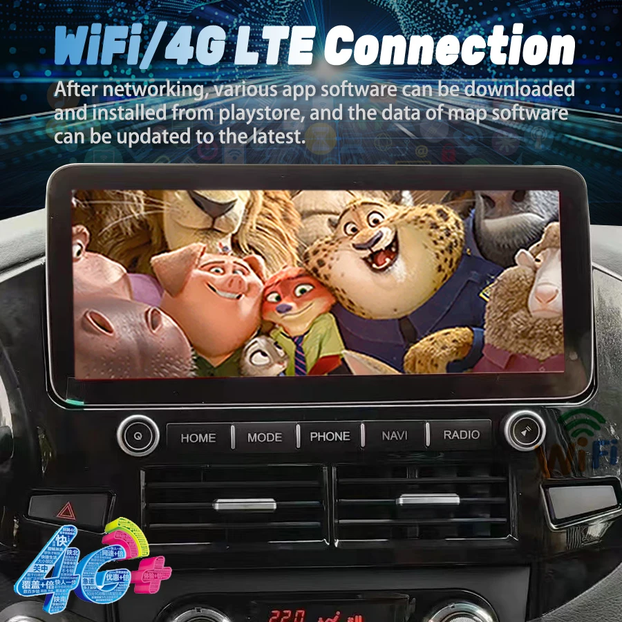 Para Mitsubishi Pajero 4 V73 2012-2016 12,3 "pantalla Android estéreo Radio de coche reproductor Multimedia Auto Carplay GPS Navi unidad principal bt
