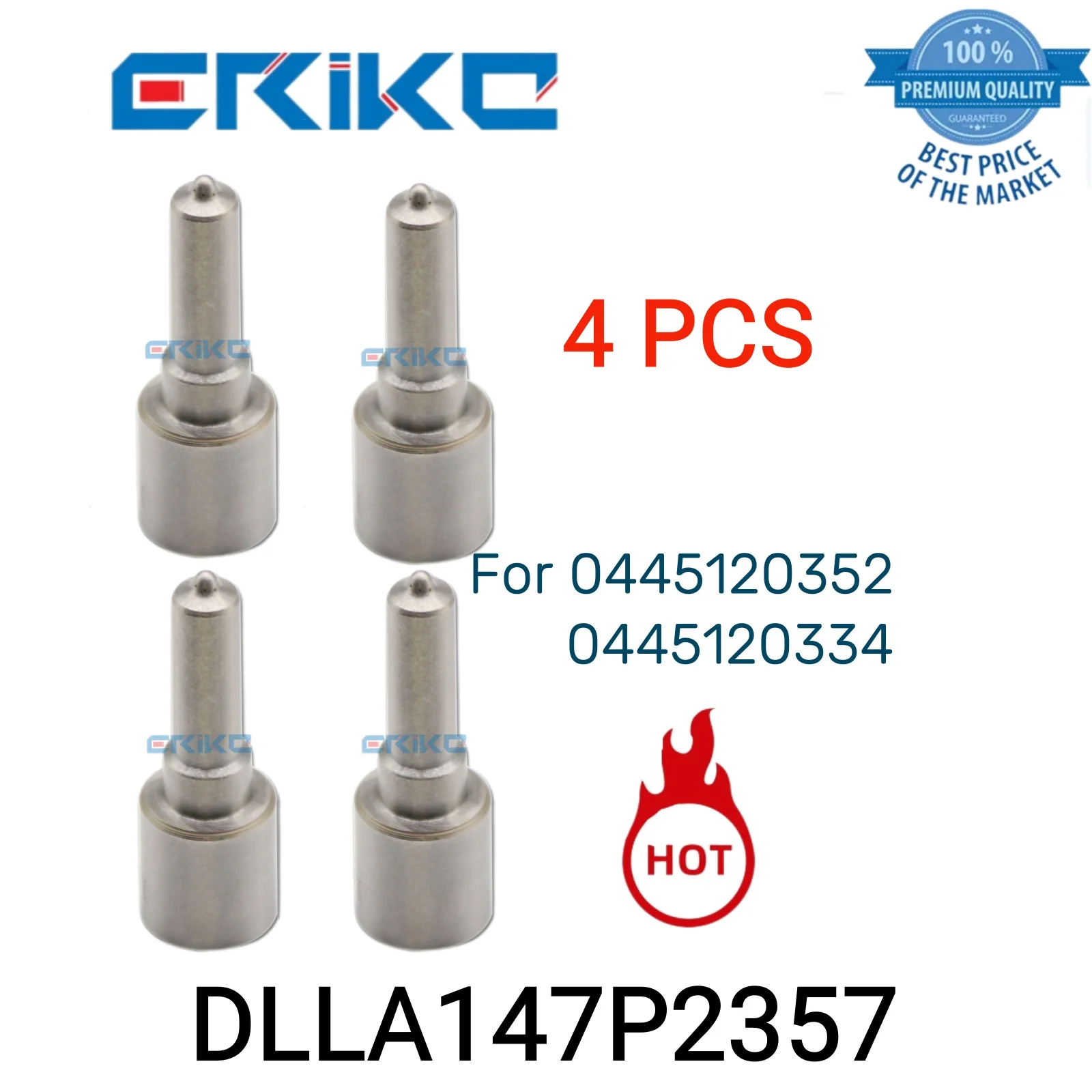 

4 PCS DLLA147P2357 Diesel Fuel Injector Nozzle 0 433 172 357 DLLA 147 P 2357 Engine Nozzle DLLA 147P2357 for 0445120352 334