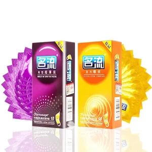 Persönlichkeit 60 PCs Ultra dünne Kondome Partikel Spike Spike intime geschmierte Sexualprodukt -Verhütung für Männer für Männer 10 Hauptverkaufskondombier - №2