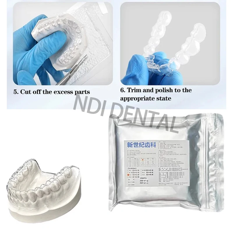 1 Pack Plastic Dental Lab Hard Vacuum Forming Sheets Hard  1.0/1.5/2.0mm Dentist Lab Tools for Orthodontic Use