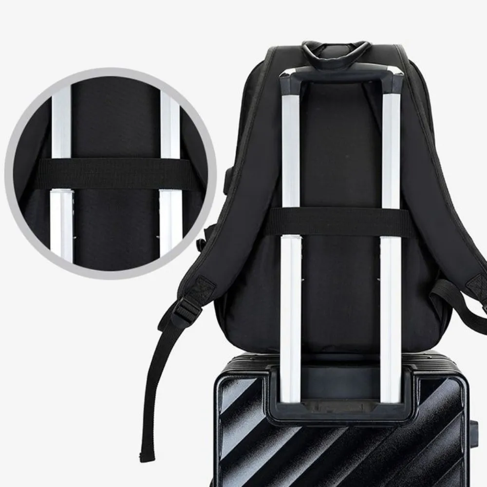 Oxford Cloth Men's Backpack Waterproof with USB Port Students School Bag Korean Style Large Capacity Laptop Backpack School