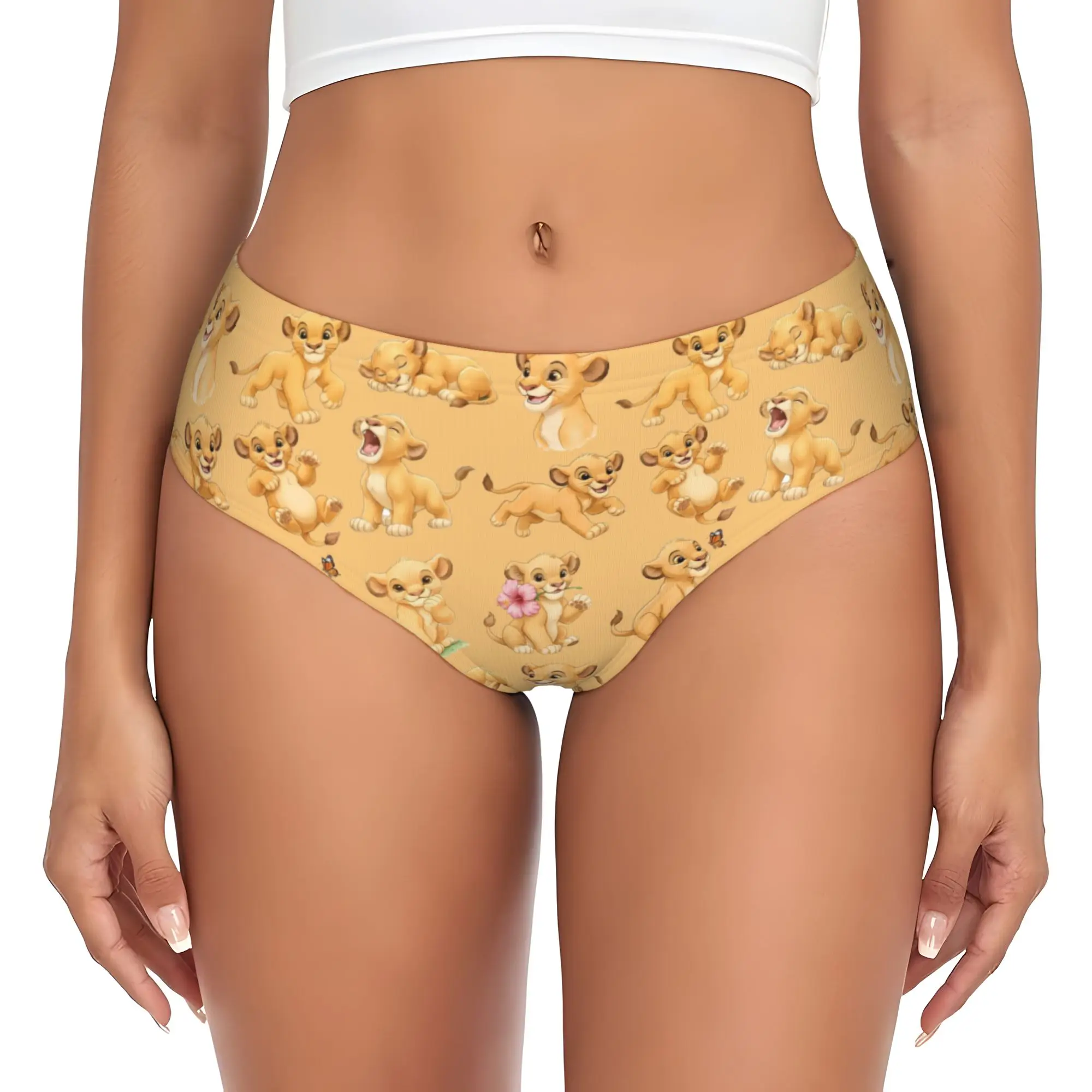 Ropa interior personalizada para mujer con dibujo de león K-Kings, calzoncillos cómodos de anime para mujer