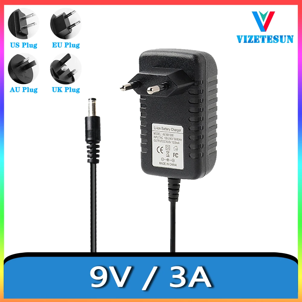 

UK 9V 3A Switching Power Adapter 9V 3000MA Universal British DC Voltage Stabilizing Adapter DC 5.5 * 2.1MM