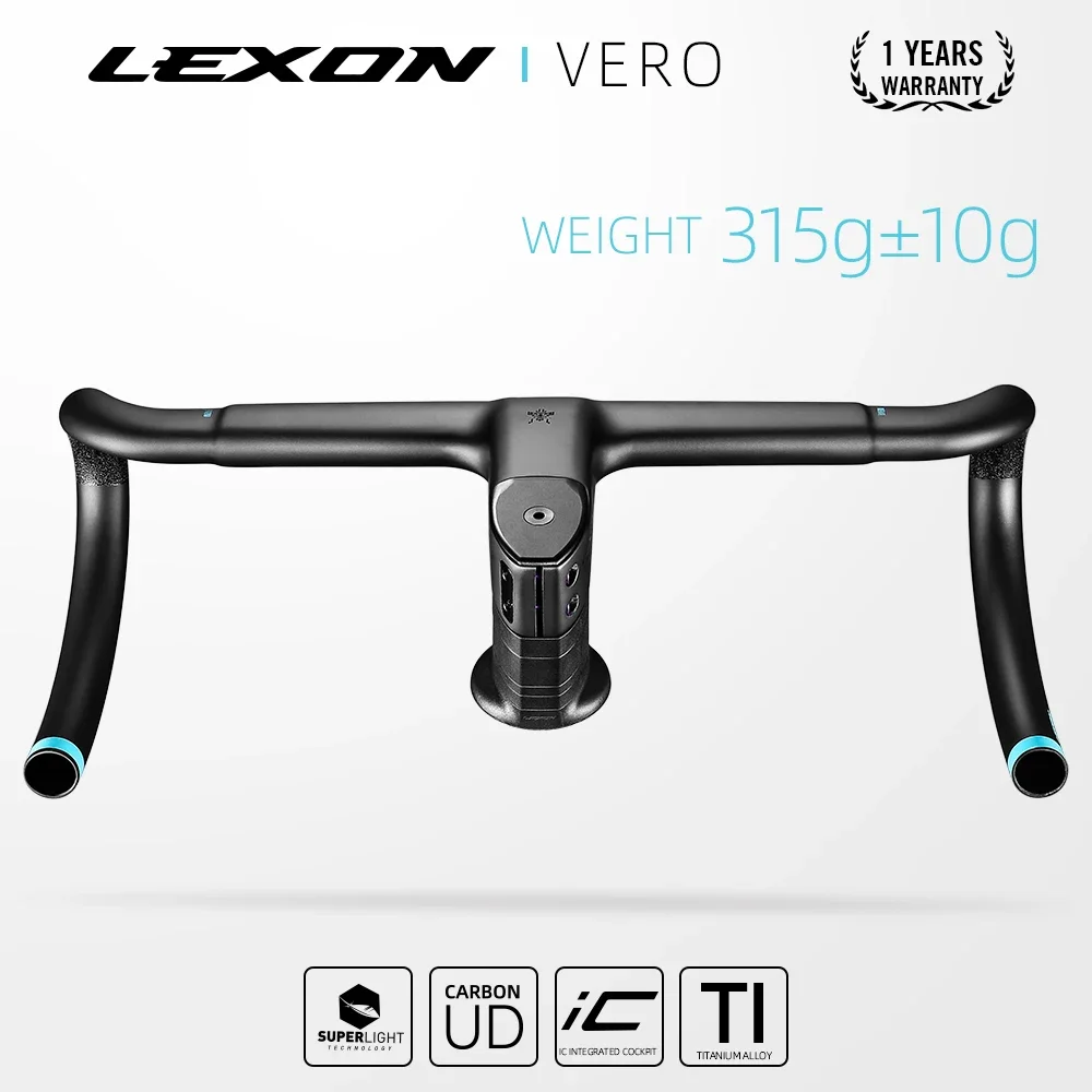 LEXON VERO Road Handlebar Bent Bar Integrated Full Inner Cable Carbon Bicycle Handlebars 28.6mm Ultralight Bike Handlebars Parts