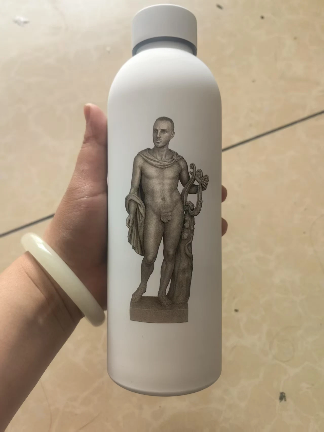 Logo picture Image Custom 500ml Small mouth stainless steel insulated cup sports water bottle coffee thermos Tumbler Mug Cups