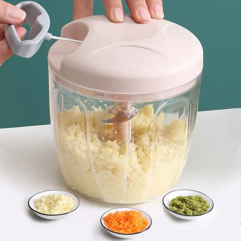 

Manual Garlic Mincer Pull Garlic Chopper Mini Garlic Crusher Home Use Puree Shredder Press Blender Tool