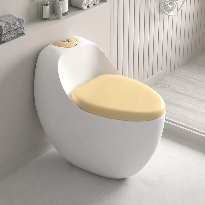 Wholesale Colorful Egg Shaped Toilet Creative Siphon Flush Household Small Space Saving Bathroom Fixture Chaozhou Guangdong