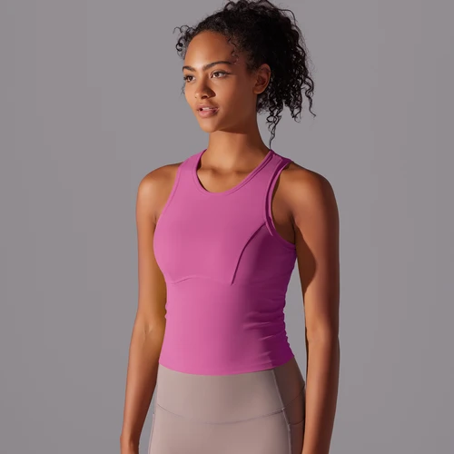 Imagen 2 del producto Sujetador deportivo para mujer, chaleco de Yoga, ropa interior deportiva para mujer, chaleco de Yoga resistente a la flacidez a prueba de golpes, sujetador de Fitness integrado profesional Runn