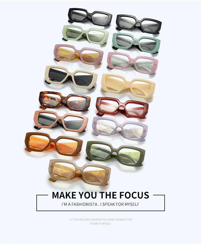 Dicken Rahmen übergroße quadratische Brille für Frauen Mode optische klare transparente Linse Brillen Computer schwarze Brille Retro – Detail 2