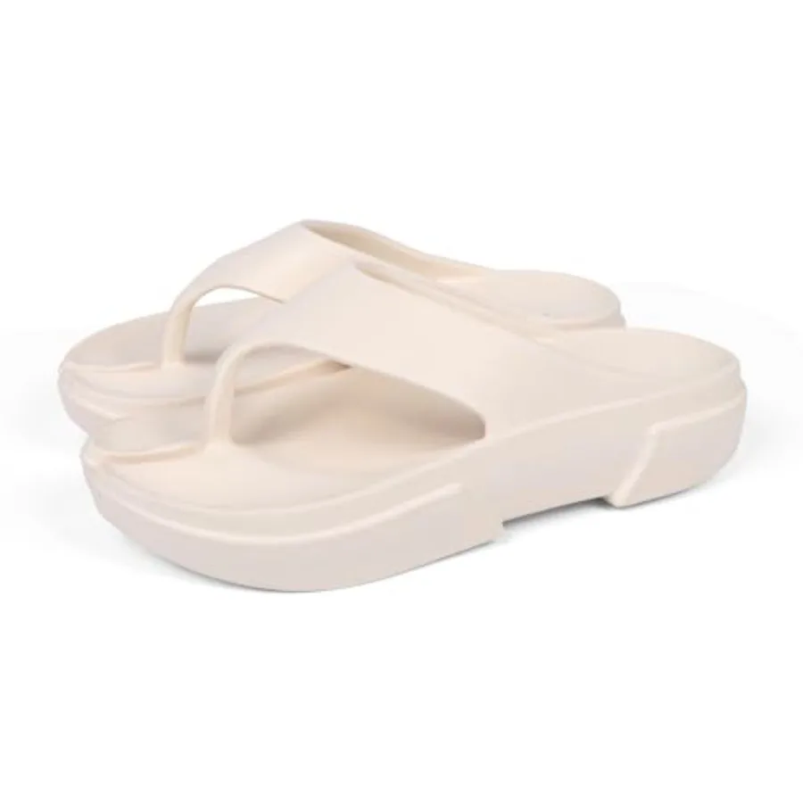 

Split Toe Platform Flip Flops, Non-Slip Thick Sole Thong Sandals, Odor-Resistant Quick-Drying Summer Slides for Indoor Outdoor