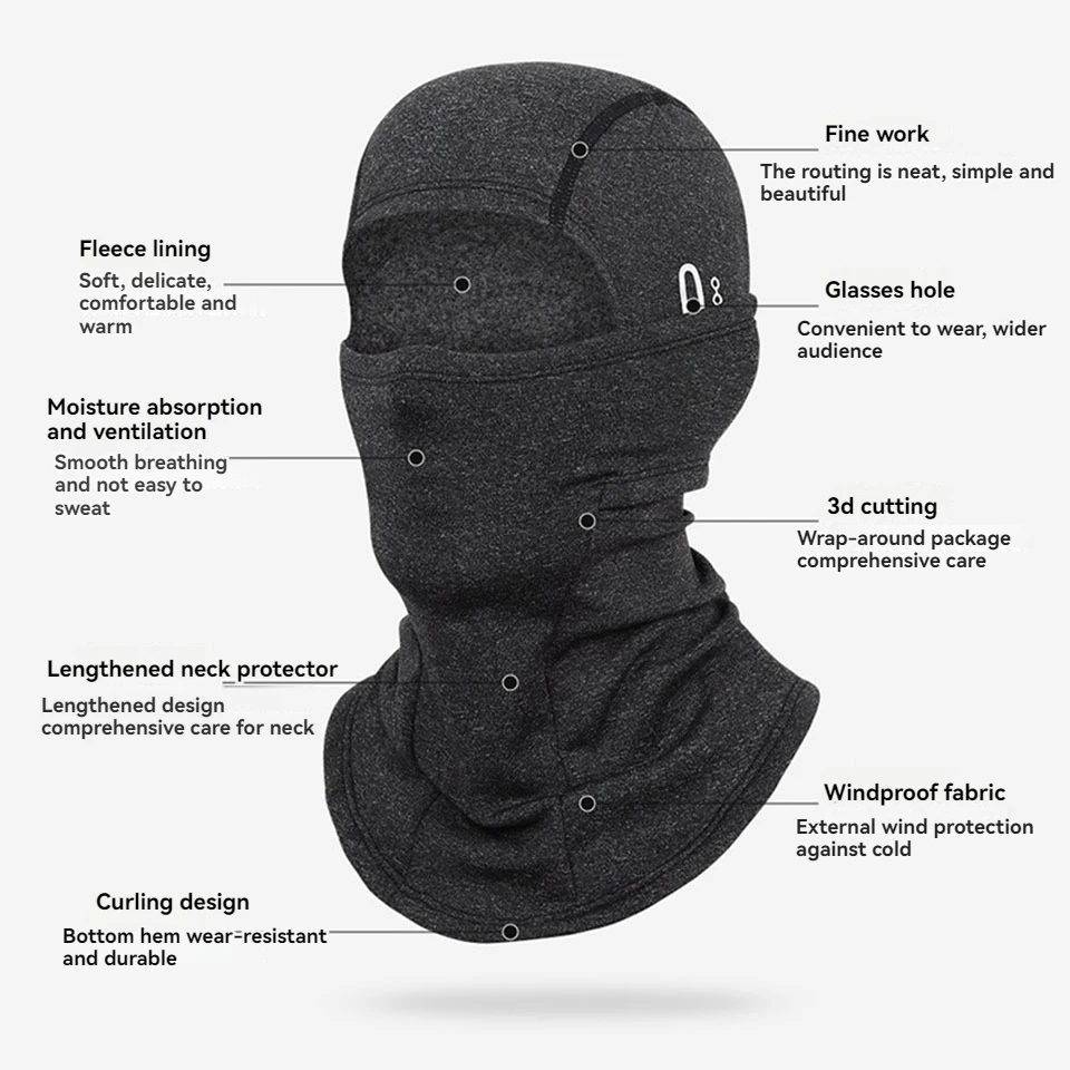 Gtubike novo balaclava ciclismo boné inverno quente correndo cachecol bicicleta capa facial completa headwear escalada esqui chapéu à prova de frio