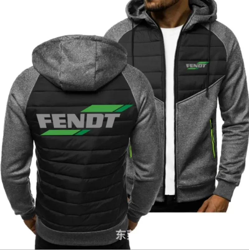 FENDT-Chaqueta con estampado de logotipo de coche para hombre, sudadera informal de manga larga con cremallera, primavera y otoño, novedad de 2023